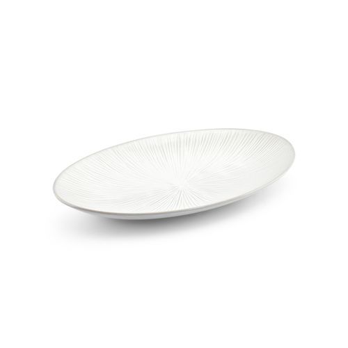 Piatto di servizio - Halo cloud : 605098 - Fine2Dine - ovale / in porcellana / a righe