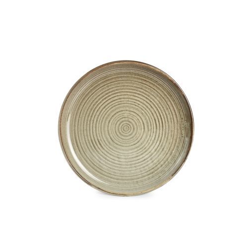 Piatto piatto - Munduk : 604363 - Fine2Dine - rotondo / in porcellana / grigio
