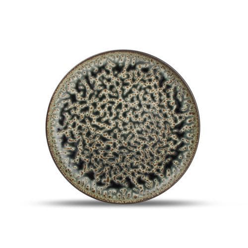 Piatto piatto - Oxido Emerald : 605035 - Fine2Dine - rotondo / in porcellana / a motivi
