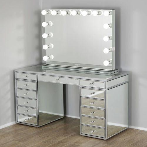 Mobile da toeletta contemporaneo - HOLLYWOOD - TRUST MOBILIER - retroilluminato / con specchio luminoso / monoposto