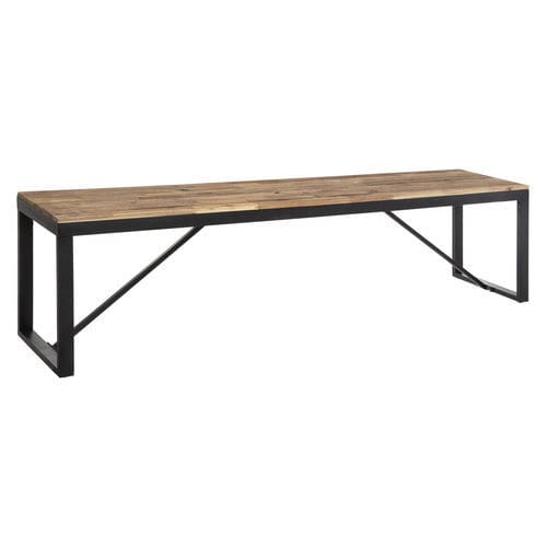 Panca contemporanea - EDEN - TRUST MOBILIER - in acacia / in metallo / senza schienale