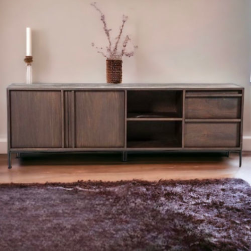 Mobile porta TV contemporaneo - JIMMY - TRUST MOBILIER - con cassetti / con vano contenitore / in legno