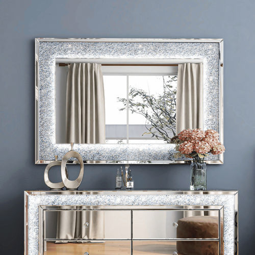 Specchio a muro - WORS  - TRUST MOBILIER - contemporaneo / rettangolare / argentato