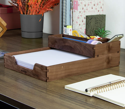 Organizzatore per ufficio in noce - RK432 - WOODSAKA KFT.