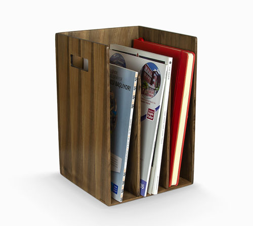 Portariviste contemporaneo - RK369 - WOODSAKA KFT. - professionale / in noce / beige