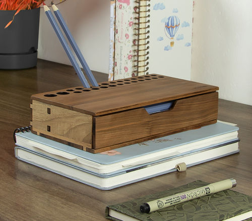 Organizzatore per ufficio in noce - RK412 - WOODSAKA KFT.