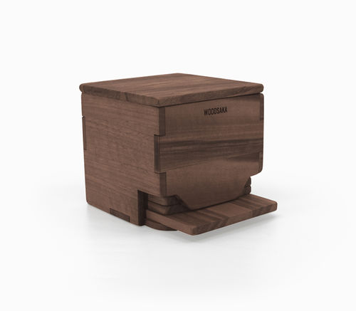 Sottobicchiere in noce - M051-CZ - WOODSAKA KFT.