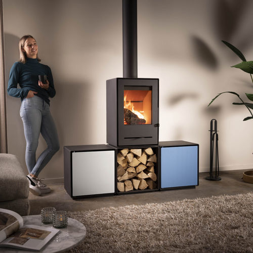 Stufa a legna - Woody Grid - Trimline Fires - 5 kW...10 kW / 0 - 5 kW / multicombustibile