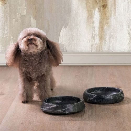 Scodella per cane in marmo di Carrara - CIOTOLE GEMS SMALL - LABILLA - in marmo / grigia / design