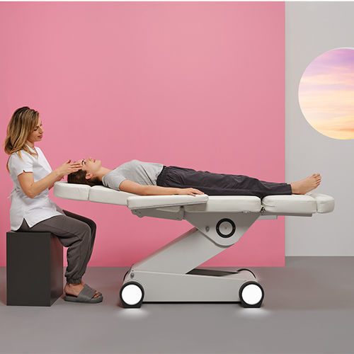 Lettino per massaggi elettrico - B-Light - WEELKO BARCELONA - in PU / in acciaio / ad altezza regolabile