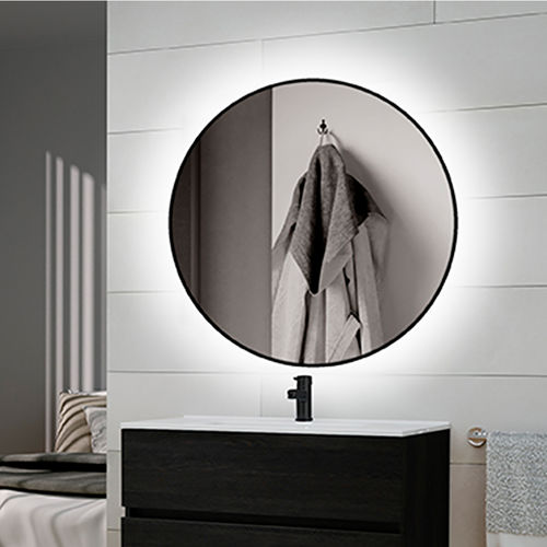 Specchio da bagno a muro - 5150820 - Emuca SA - contemporaneo / rotondo / in alluminio