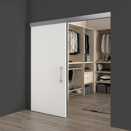 Sistema scorrevole in alluminio - 6030562 - Emuca SA - in plastica / per porta di armadietto / per mobile