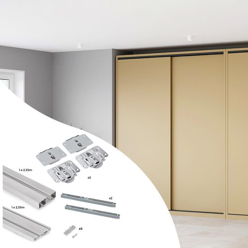 Sistema scorrevole in alluminio - 6213562 - Emuca SA - per porta / per uso residenziale