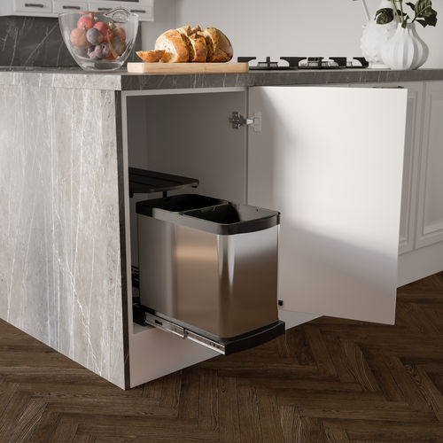 Portarifiuti in acciaio - 8131765 - Emuca SA - in plastica / da interno / per raccolta differenziata