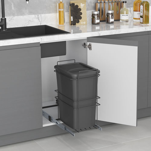 Portarifiuti in acciaio - 8133823 - Emuca SA - in plastica / da interno / per uso residenziale