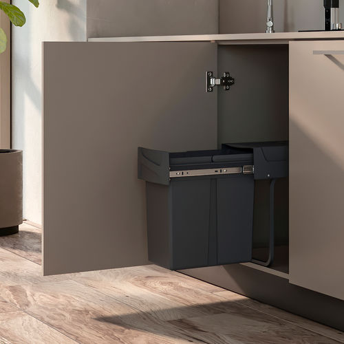 Portarifiuti da cucina - 8199323 - Emuca SA - per raccolta differenziata / in plastica / con coperchio