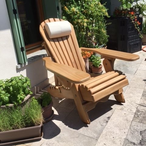 Sedia da giardino adirondack - Reclinabile - Adirondacktribute - contemporanea / da esterno / per terrazza