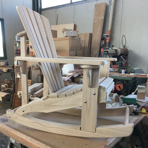 Sedia adirondack - Dondolo - Adirondacktribute - classica / da esterno / in legno