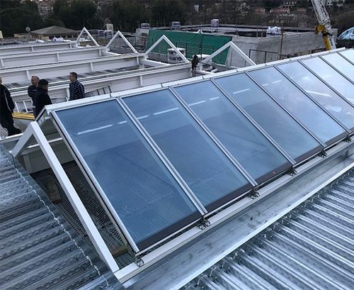 Copertura vetrata fissa - Groupe Lorillard - mobile / in alluminio / con struttura in alluminio