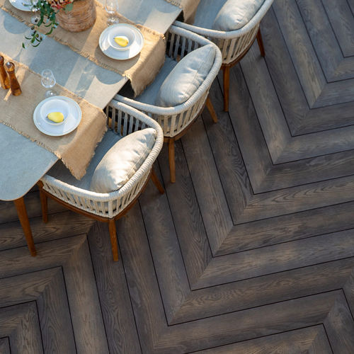 Listone per esterno in rovere - Enhanced Grain - MILLBOARD - grigio / beige / nero