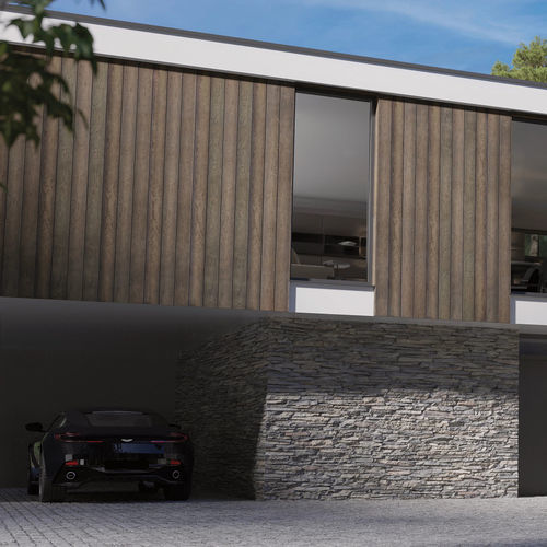 Rivestimento di facciata a doghe - Board & Batten+ - MILLBOARD - in composito / verticale / di lunga durata