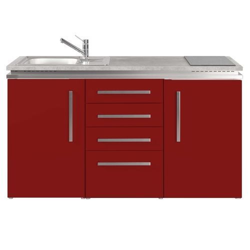 Mini cucina in rovere - MDS4 150 - Stengel Steel Concept GmbH - in ardesia / in calcestruzzo / con piastra di cottura