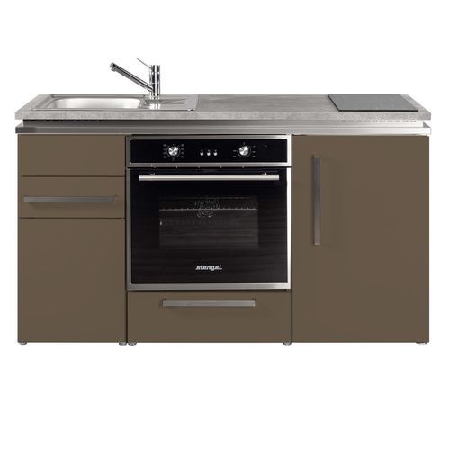 Mini cucina piccola - MDB 150 - Stengel Steel Concept GmbH - in rovere / in ardesia / in acciaio inossidabile