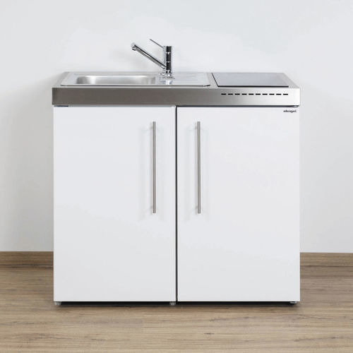 Mini cucina piccola - MP 100 - Stengel Steel Concept GmbH - in acciaio inossidabile / con piastra di cottura / con impugnature