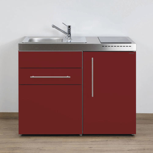 Mini cucina piccola - MP 110 S - Stengel Steel Concept GmbH - in acciaio inossidabile / con piastra di cottura / a induzione