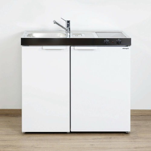 Mini cucina piccola - MK 90 - Stengel Steel Concept GmbH - in acciaio inossidabile / con piastra di cottura / in vetroceramica