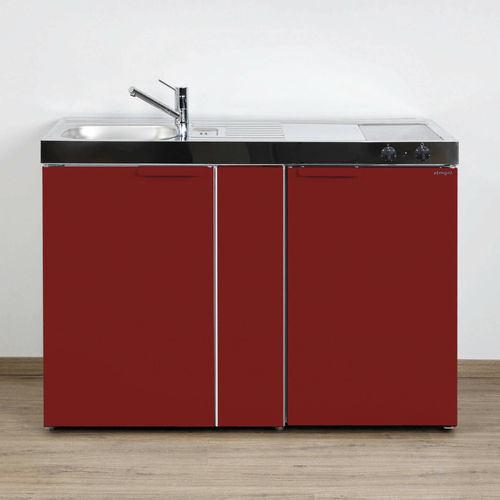 Mini cucina piccola - MK 120 - Stengel Steel Concept GmbH - in metallo / con piastra di cottura / con porte battenti