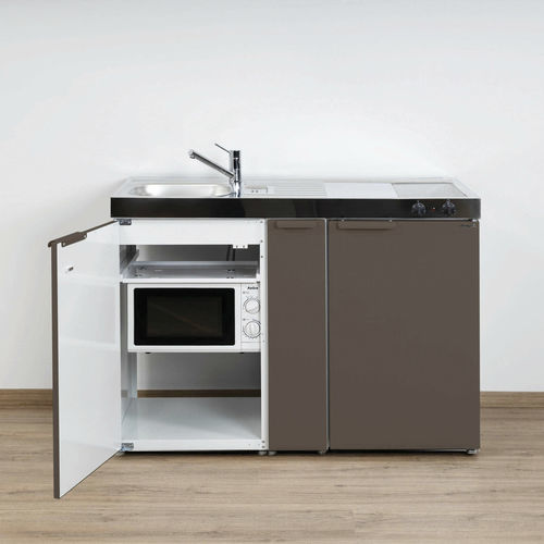 Mini cucina piccola - MKM 120 A - Stengel Steel Concept GmbH - in metallo / con piastra di cottura / con impugnature