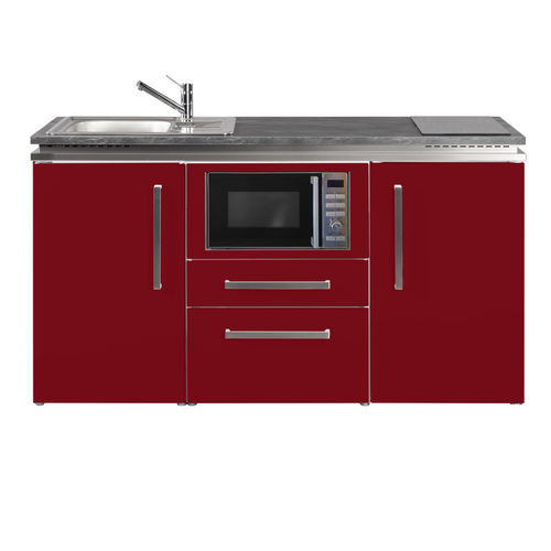 Mini cucina piccola - MDM 160 - Stengel Steel Concept GmbH - in rovere / in ardesia / in acciaio inossidabile
