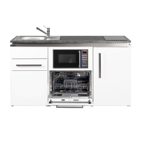 Mini cucina piccola - MDGSM 160 - Stengel Steel Concept GmbH - in rovere / in ardesia / in acciaio inossidabile
