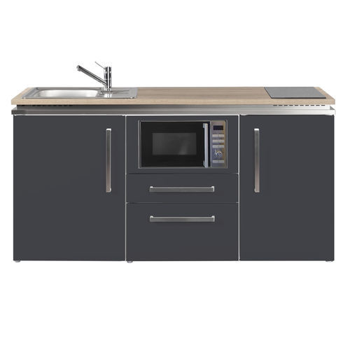Mini cucina piccola - MDM 170 - Stengel Steel Concept GmbH - in rovere / in ardesia / in acciaio inossidabile