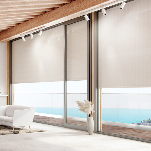 Protezione solare in tessuto - Wind Screen - Saxun by Gimenez Ganga - per facciate / per finestra / verticale