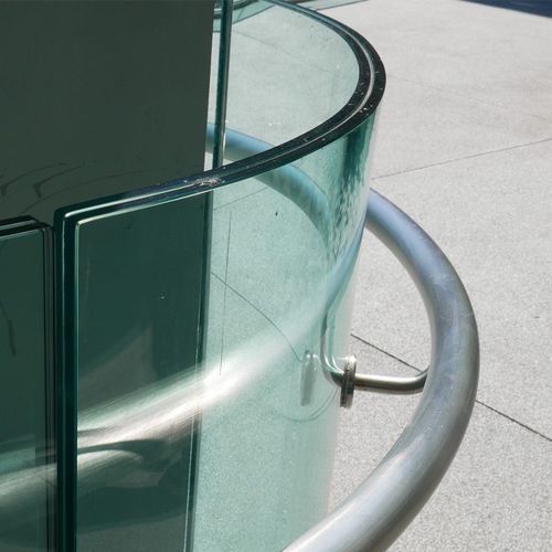 Pannello per parapetto - CURVED - SBALU - KLC - in vetro / personalizzato / temprato