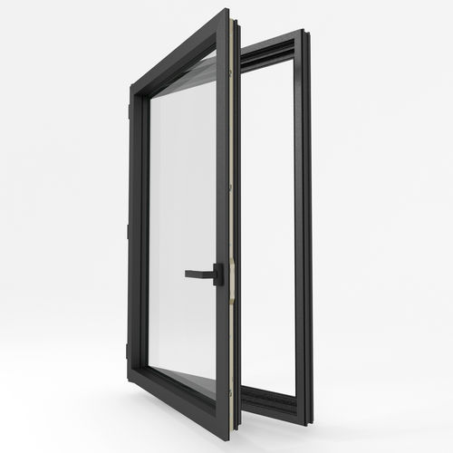 Finestra in alluminio - FA65C - CASTES INDUSTRIES SAS - a battente / ad anta singola / grigia