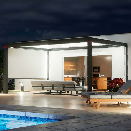 Pergola autoportante - CARAT - CEBEL - addossata / in alluminio / a lamelle orientabili