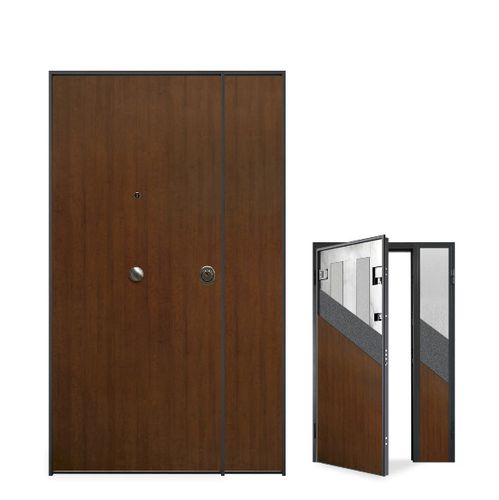 Porta d'ingresso - THERMOENERGY - GRUPPO PRIMAVERA SRL - in noce / in acciaio galvanizzato / in melaminico
