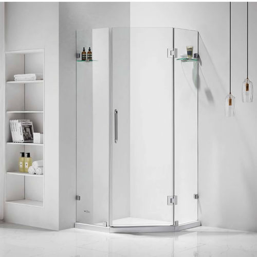 Box doccia a cascata - Foshan Sunvin Ceramics CO., Ltd - in vetro / con porta scorrevole / d'angolo