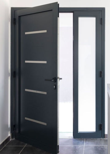 Porta d'ingresso - ADS - CINTRAGE FORME DIFFUSION - in alluminio / battente / contemporanea