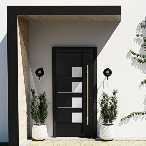 Rivestimento per porta in alluminio - ALPHA - Panedge, Lda. - in acciaio / polimerico / in vetro sabbiato