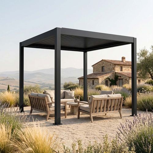 Pergola ancorata al suolo - LYRA T6 - Maanta - autoportante / in alluminio verniciato / in alluminio