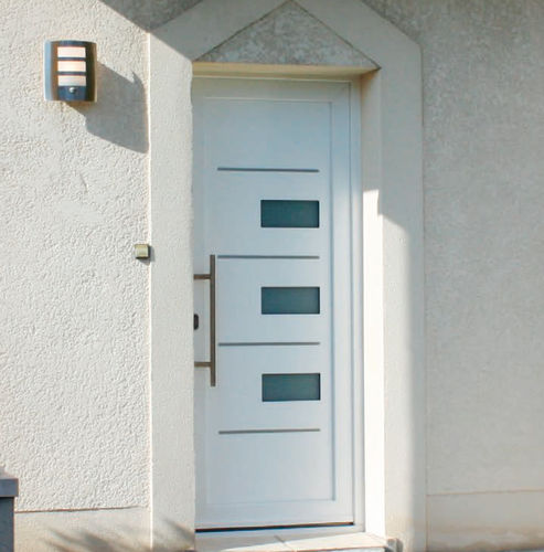 Porta d'ingresso - Kouta - I.Fenêtres - in acciaio / battente / contemporanea