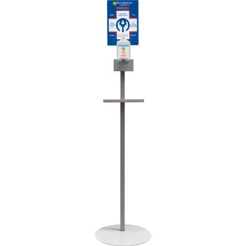 Distributore di gel igienizzante a pavimento - POR25 - PORTIX - Eco Service Srl - con distributore di guanti / manuale / in acciaio