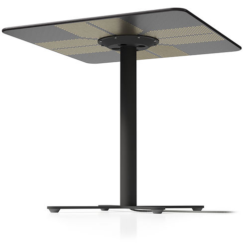 Tavolo da bistrot riscaldante - QUATRO - The Warming Surfaces Company - contemporaneo / in laminato / con supporto in metallo