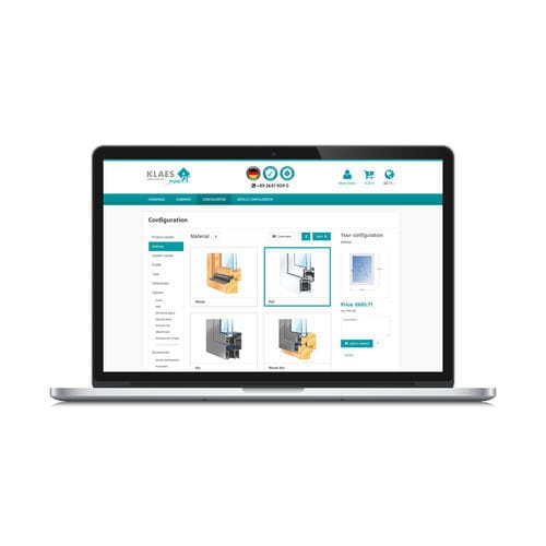 Software di gestione dati - webshop - Horst Klaes GmbH & Co. KG - di stima dei costi / di simulazione / per serramenti