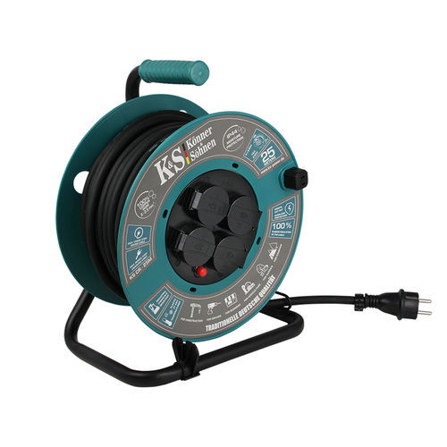 Avvolgicavo 4 prese - KS CR-25M - DIMAX International GmbH - manuale / IP44 / 3G 1,5 mm