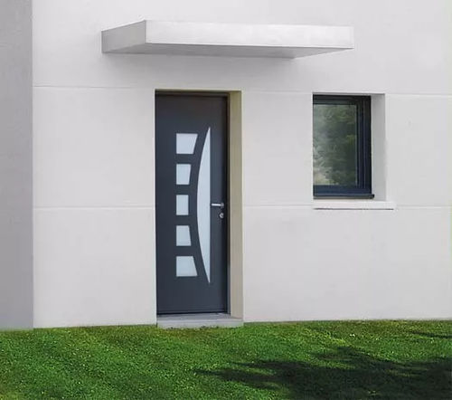Porta d'ingresso - ACORA - WIBAIE - in alluminio / battente / contemporanea
